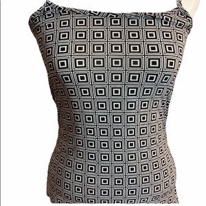 CDP&CO. szS Black and white graphic print spandex